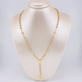Rosario Virgen De La Milagrosa Diamantado 8.75 g / 50 cm / 4mm-5mm mm Tres Oros 18K