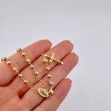 Rosario Virgen De La Milagrosa Diamantado 8.75 g / 50 cm / 4mm-5mm mm Tres Oros 18K