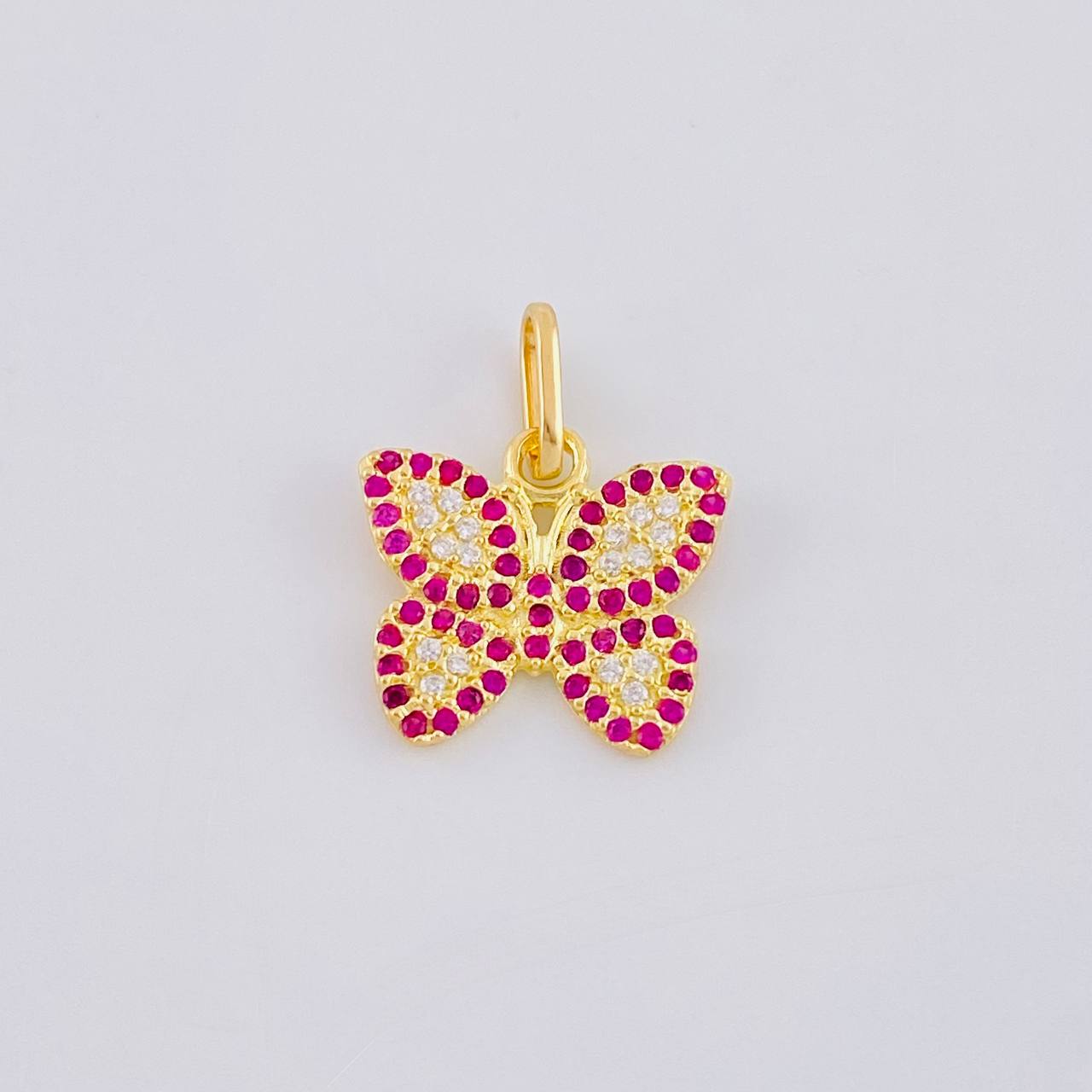 Dije Mariposa Roja 1.5 g / 1.6 cm Oro Amarillo 18K