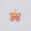 Dije Mariposa Roja 1.5 g / 1.6 cm Oro Amarillo 18K