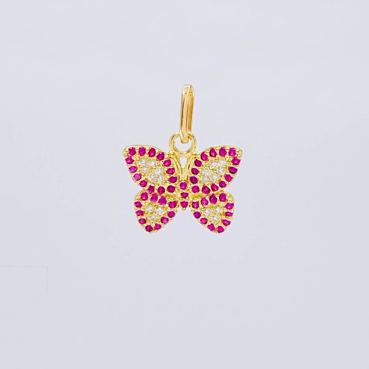 Dije Mariposa Roja 1.5 g / 1.6 cm Oro Amarillo 18K