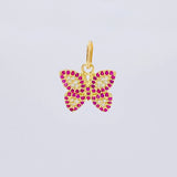 Dije Mariposa Roja 1.5 g / 1.6 cm Oro Amarillo 18K