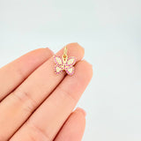Dije Mariposa Roja 1.5 g / 1.6 cm Oro Amarillo 18K