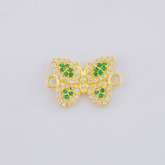 Herraje Mariposa Verde 1.45 g / 1.5 cm Oro Amarillo 18K