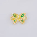 Herraje Mariposa Verde 1.45 g / 1.5 cm Oro Amarillo 18K