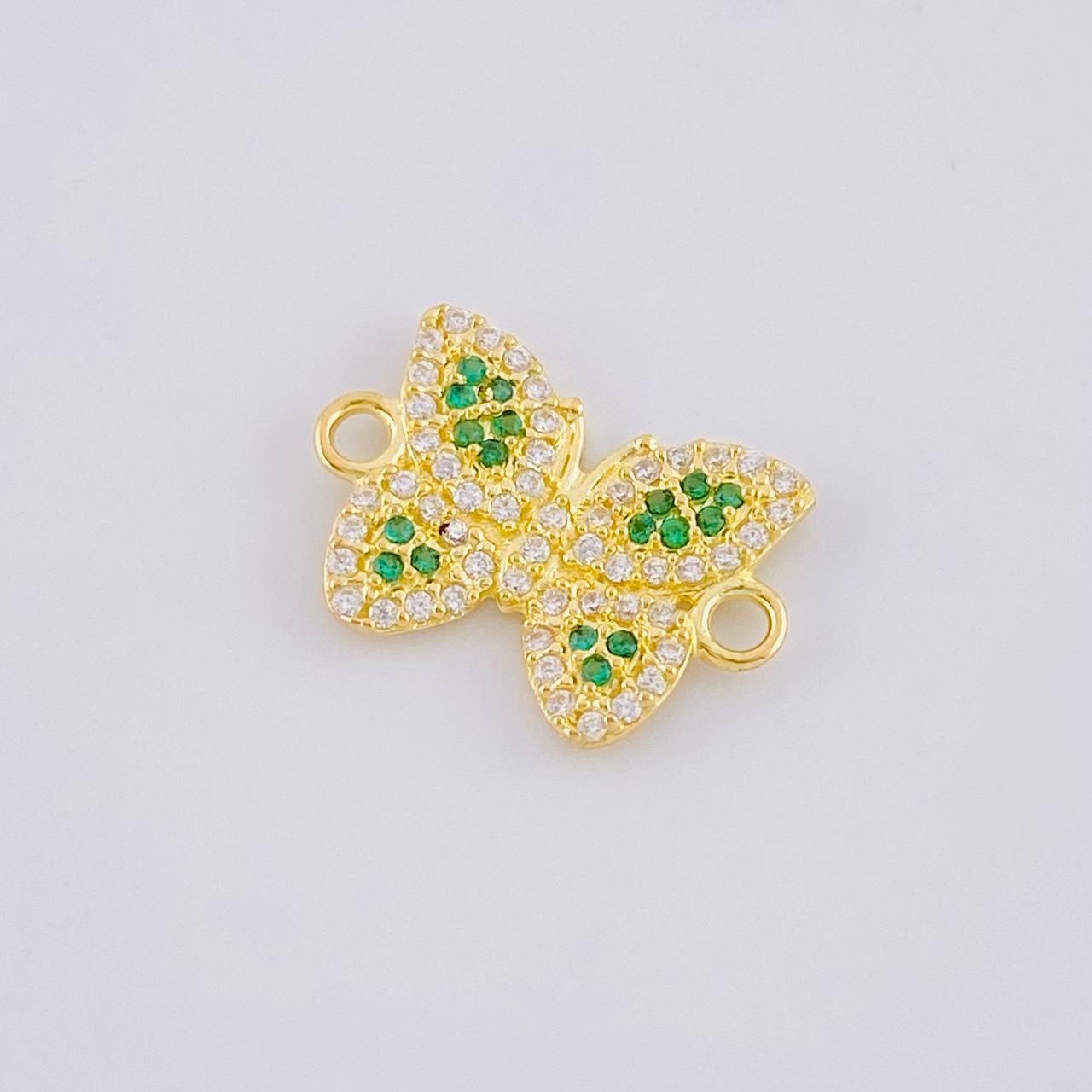 Herraje Mariposa Verde 1.45 g / 1.5 cm Oro Amarillo 18K