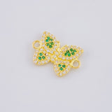 Herraje Mariposa Verde 1.45 g / 1.5 cm Oro Amarillo 18K