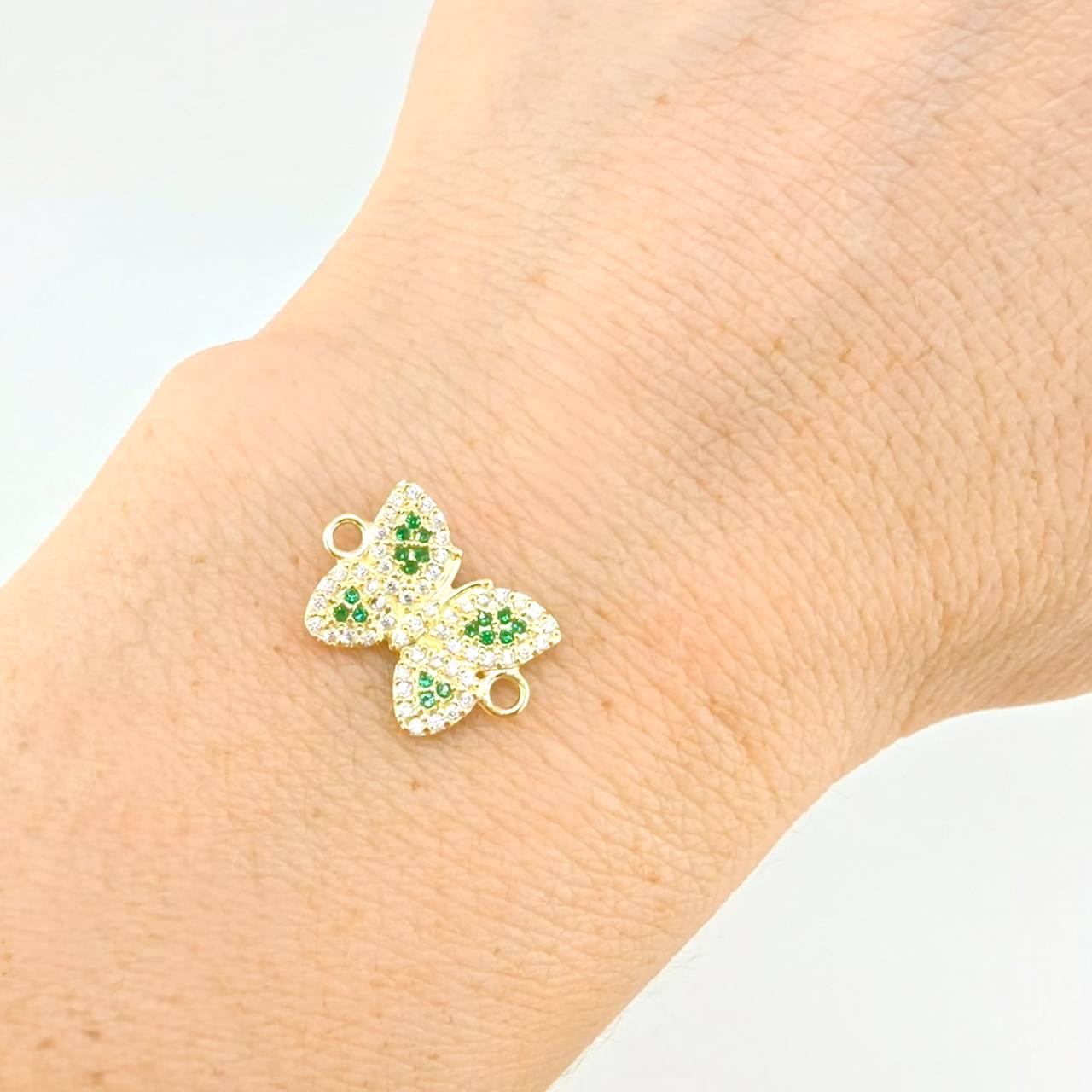 Herraje Mariposa Verde 1.45 g / 1.5 cm Oro Amarillo 18K