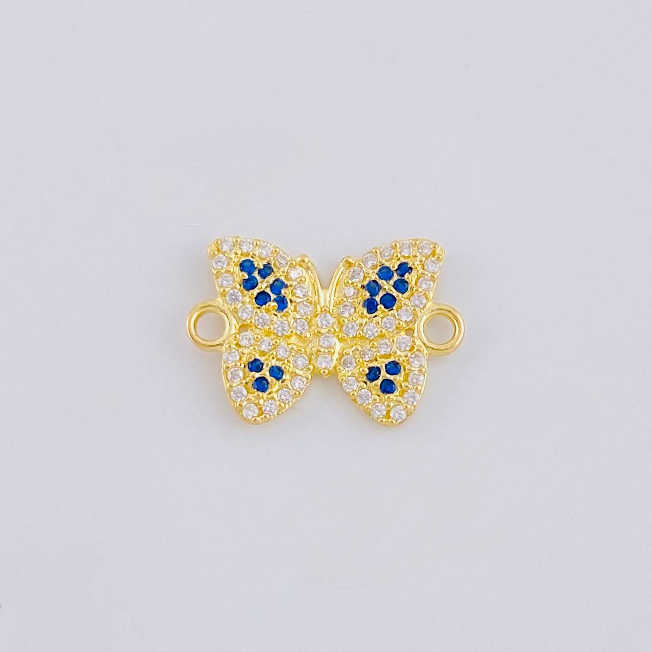 Herraje Mariposa Azul 1.4 g / 1.5 cm Oro Amarillo 18K