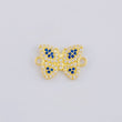 Herraje Mariposa Azul 1.4 g / 1.5 cm Oro Amarillo 18K
