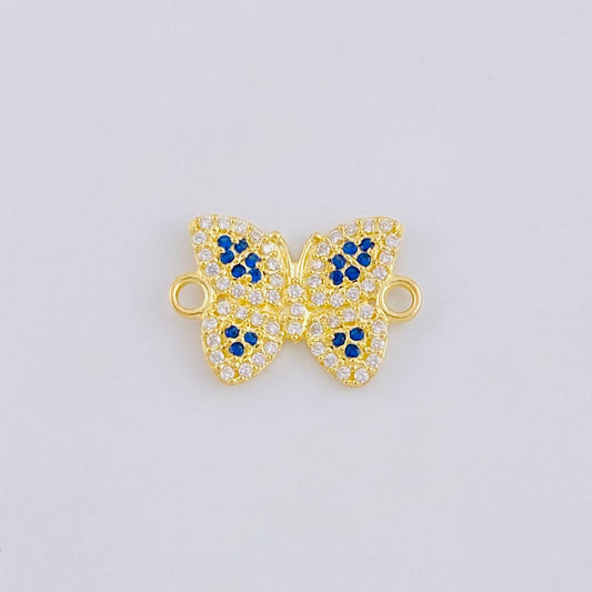 Herraje Mariposa Azul 1.4 g / 1.5 cm Oro Amarillo 18K