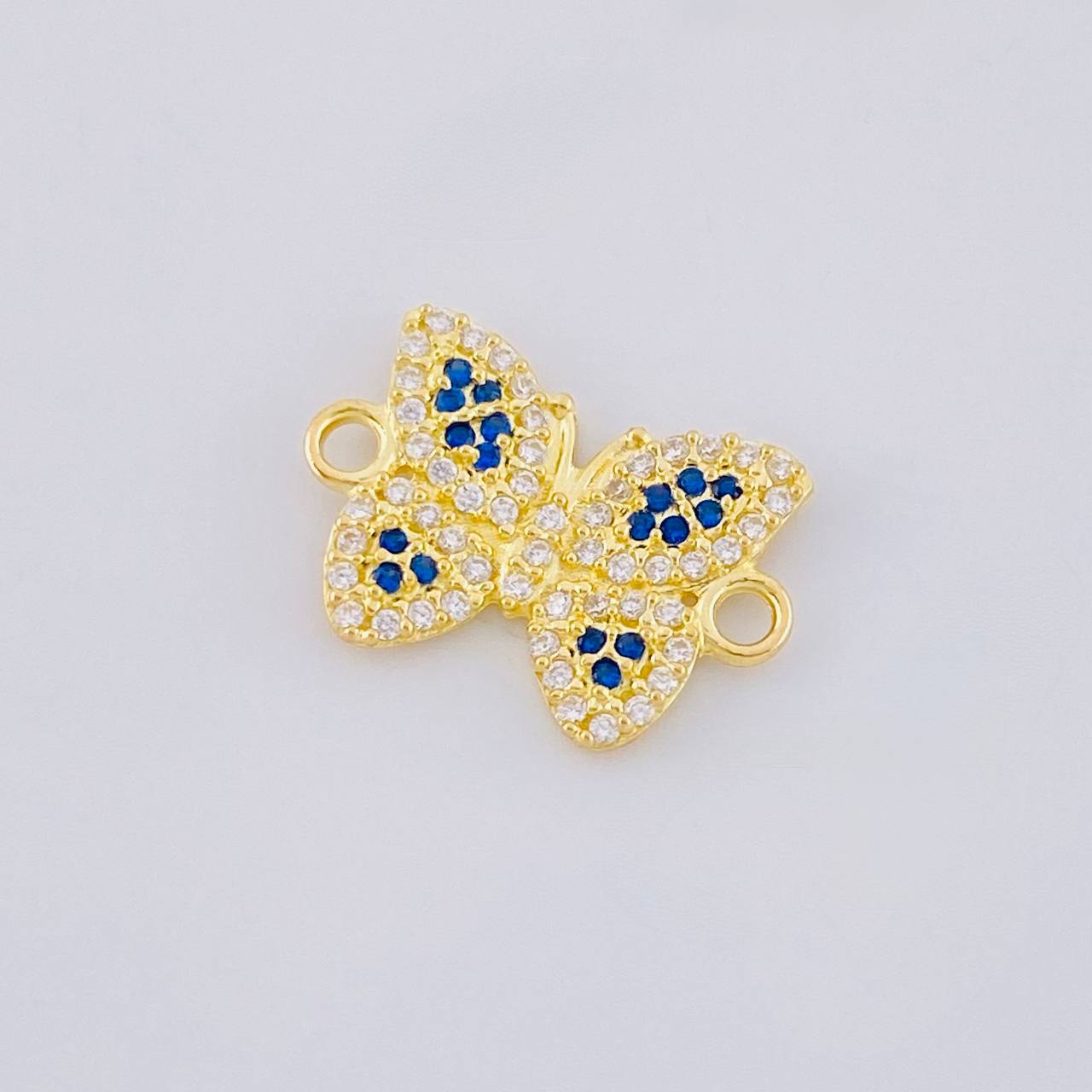 Herraje Mariposa Azul 1.4 g / 1.5 cm Oro Amarillo 18K
