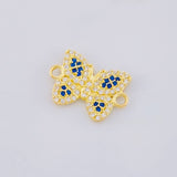 Herraje Mariposa Azul 1.4 g / 1.5 cm Oro Amarillo 18K