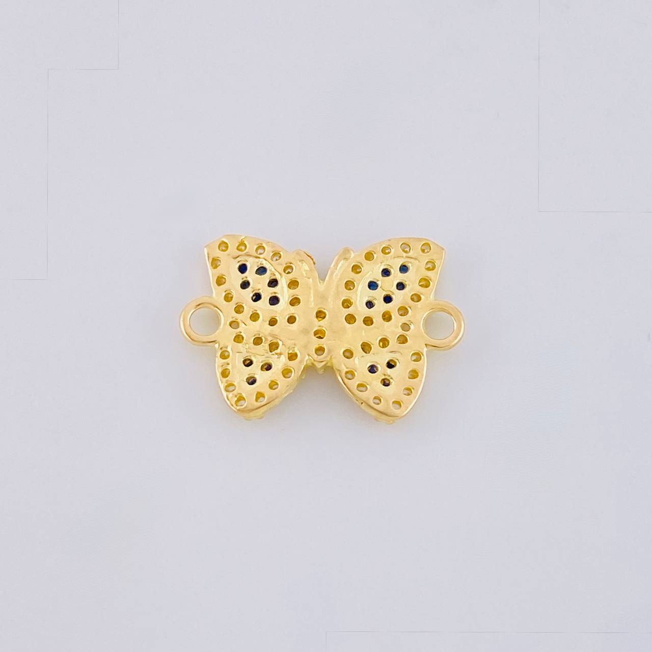 Herraje Mariposa Azul 1.4 g / 1.5 cm Oro Amarillo 18K