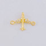 Herraje Avión 0.5 g / 1.5 cm Oro Amarillo 18K