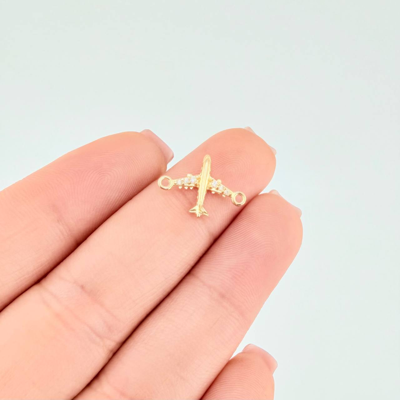 Herraje Avión 0.5 g / 1.5 cm Oro Amarillo 18K