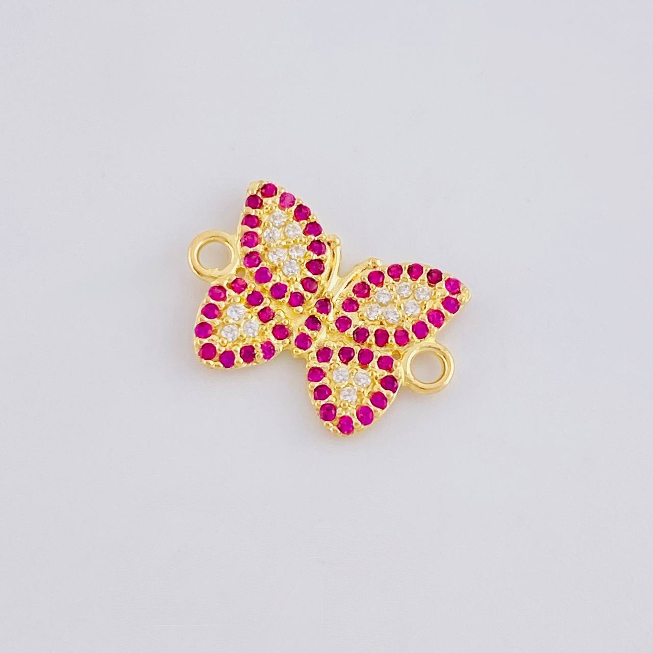 Herraje Mariposa Roja 1.4 g / 1.5 cm Oro Amarillo 18K