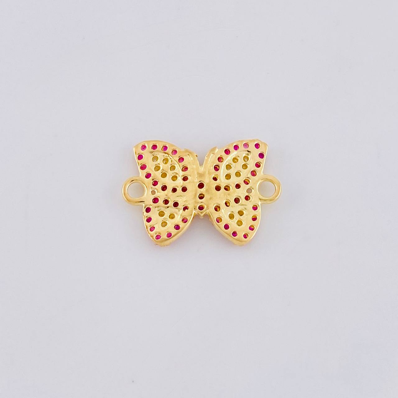 Herraje Mariposa Roja 1.4 g / 1.5 cm Oro Amarillo 18K
