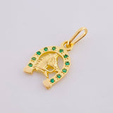 Dije Herradura Cabeza De Caballo 1.05 g / 1.8 cm Oro Amarillo 18K
