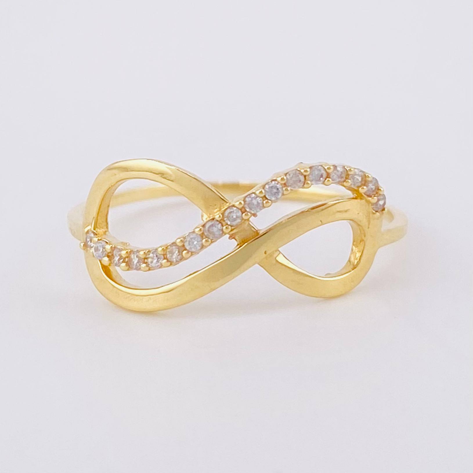 Anillo Doble Infinito 1.4 g / T7 1/4 Oro Amarillo 18K