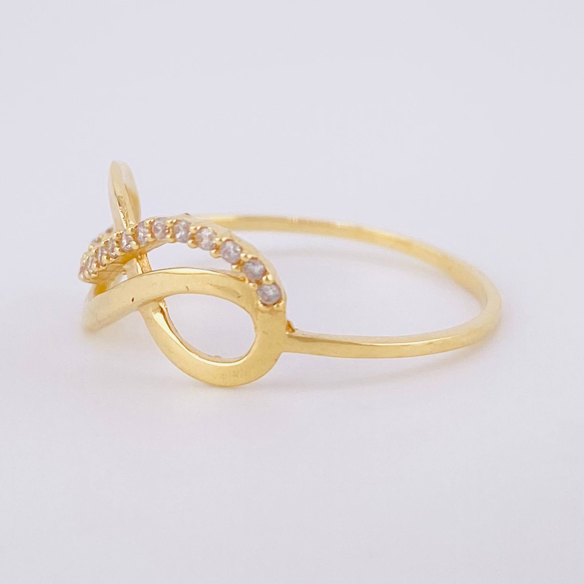 Anillo Doble Infinito 1.4 g / T7 1/4 Oro Amarillo 18K