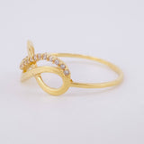 Anillo Doble Infinito 1.4 g / T7 1/4 Oro Amarillo 18K
