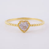 Anillo Corazón Burbuja 1.05 g / T7 Oro Amarillo 18K