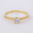 Anillo Solitario Tupido 1.65 g / T6 1/4 Oro Amarillo 18K
