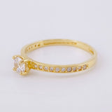 Anillo Solitario Tupido 1.65 g / T6 1/4 Oro Amarillo 18K