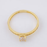 Anillo Solitario Tupido 1.65 g / T6 1/4 Oro Amarillo 18K