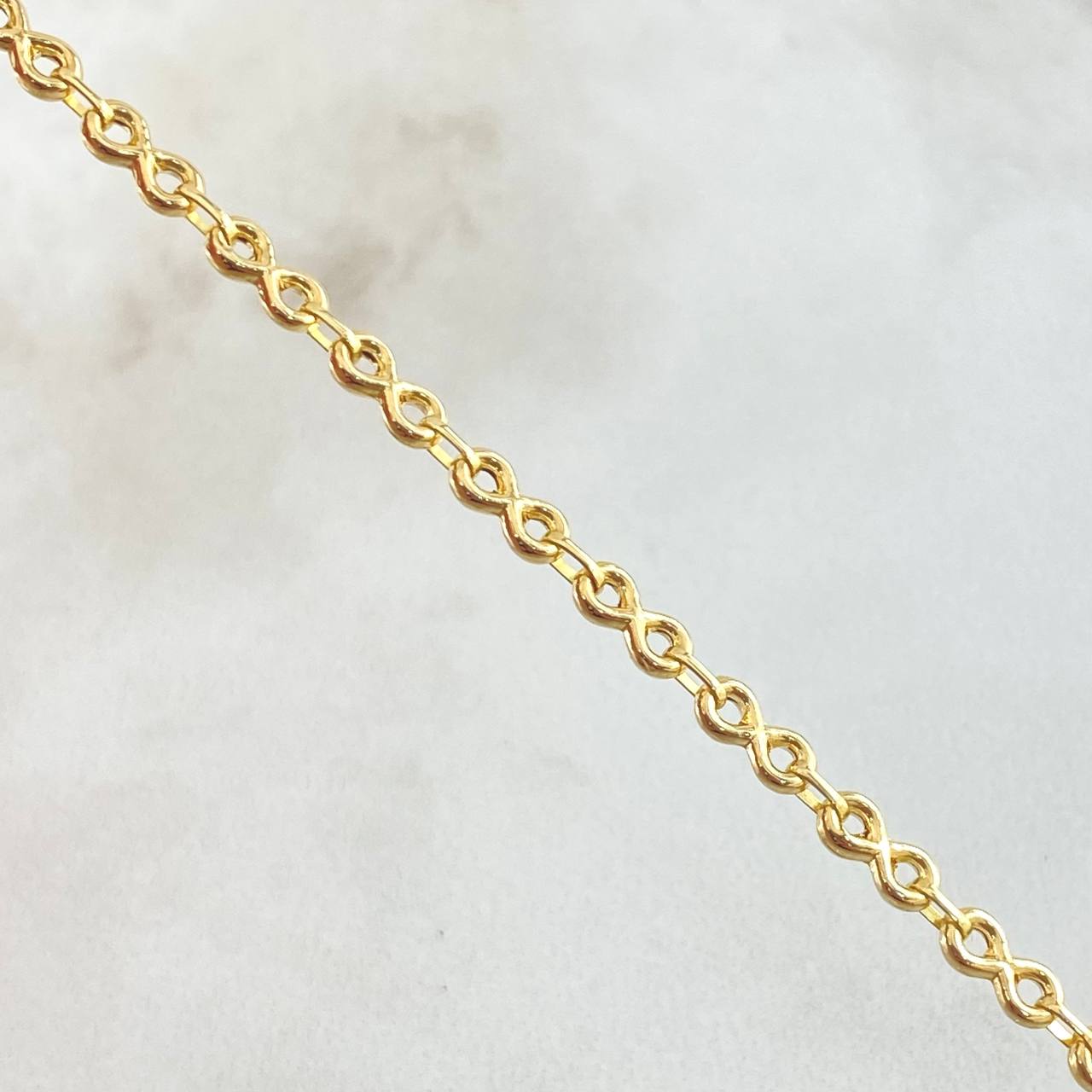 Tobillera Infinito 2.95gr / 24.5cm / Oro Amarillo 18K