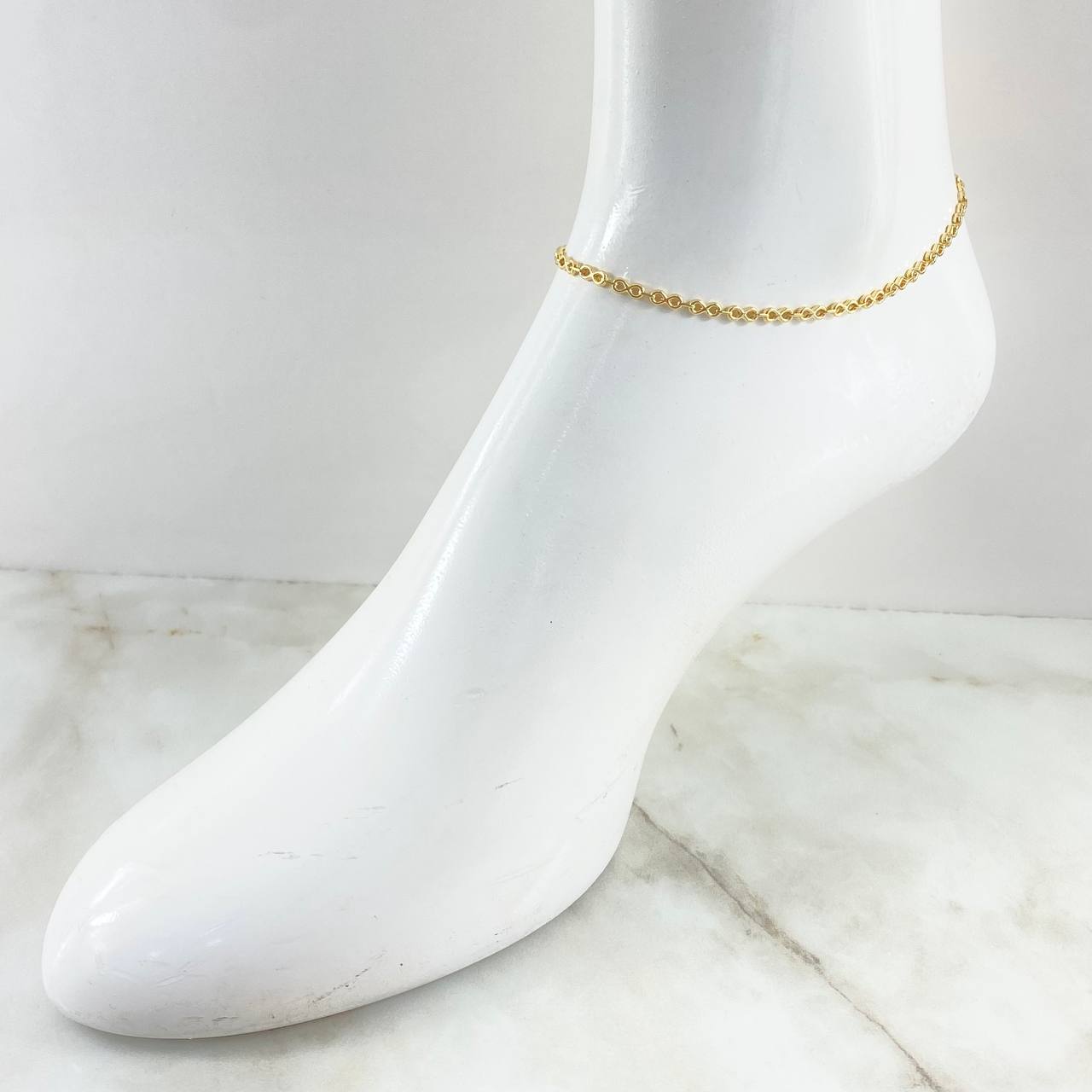 Tobillera Infinito 2.95gr / 24.5cm / Oro Amarillo 18K