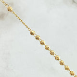 Rosario Virgen Milagrosa Cruz Lisa 6.85gr / 45cm / Oro Amarillo 18K