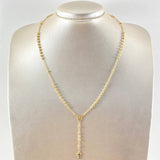 Rosario Virgen Milagrosa Cruz Lisa 6.85gr / 45cm / Oro Amarillo 18K