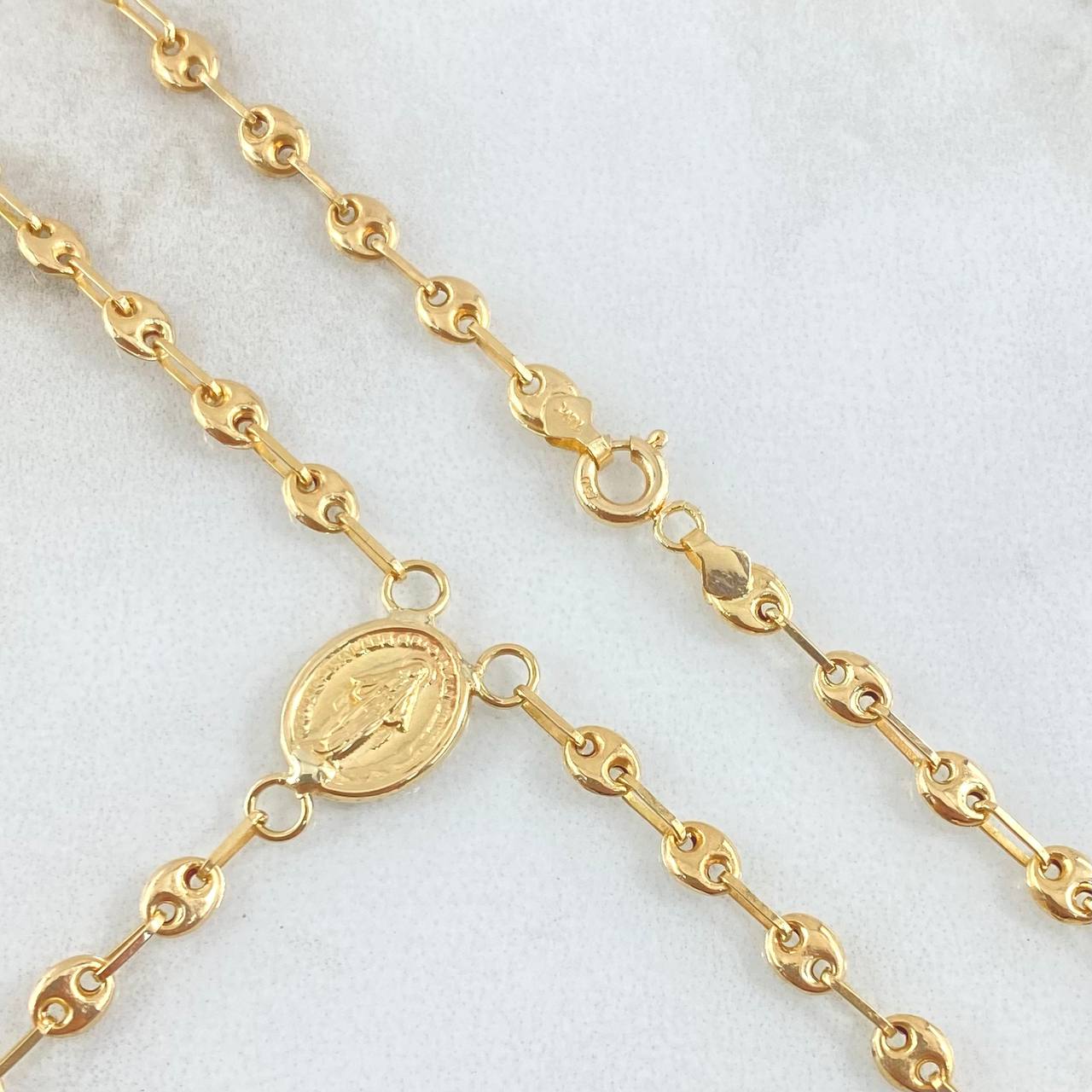Rosario GC Virgen Milagrosa 6.25gr / 50cm / Oro Amarillo 18K