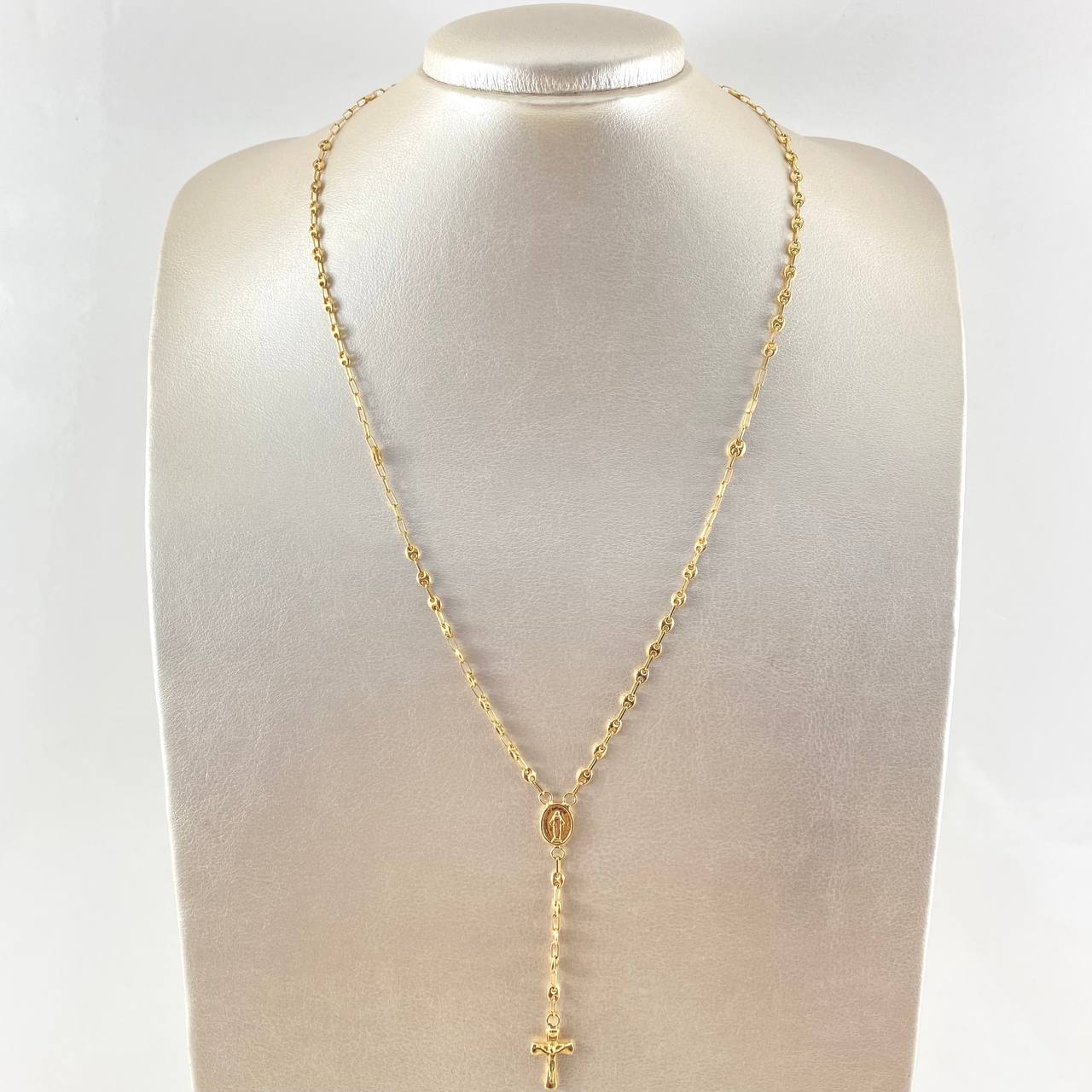 Rosario GC Virgen Milagrosa 6.4gr / 55cm / Oro Amarillo 18K ©