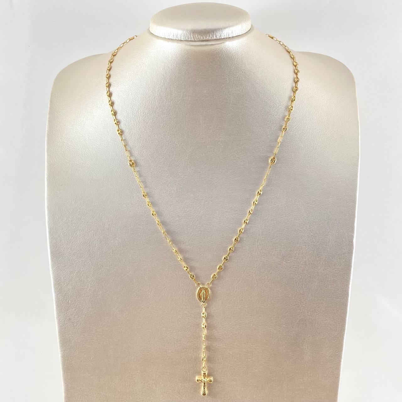 Rosario GC Virgen Milagrosa 6.3gr / 50cm / Oro Amarillo 18K ©