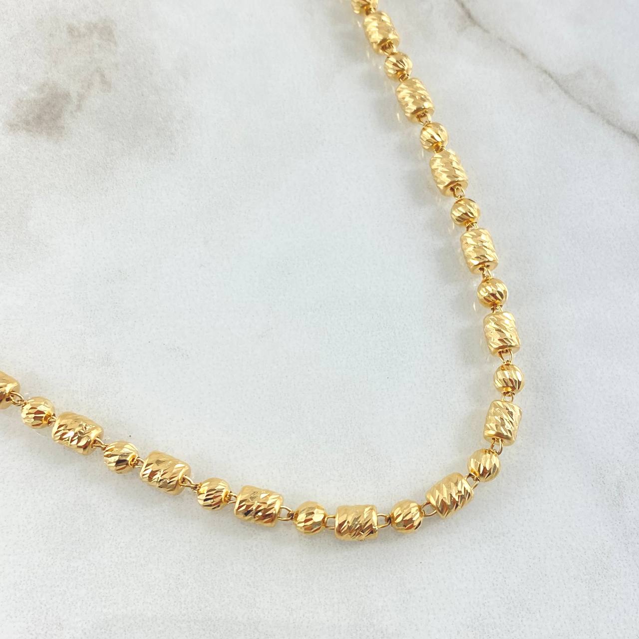 Cadena Militar Morse 15.65gr / 60cm / Oro Amarillo 18K ©