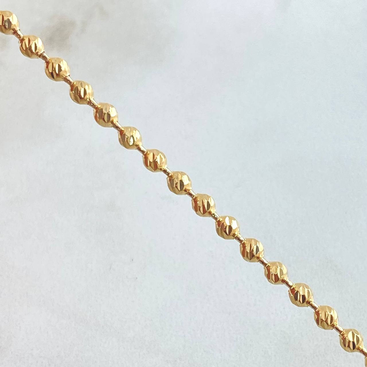 Cadena Militar Diamantada 16.8gr / 62.5cm / 3mm Oro Amarillo Nac.Esp. 18K