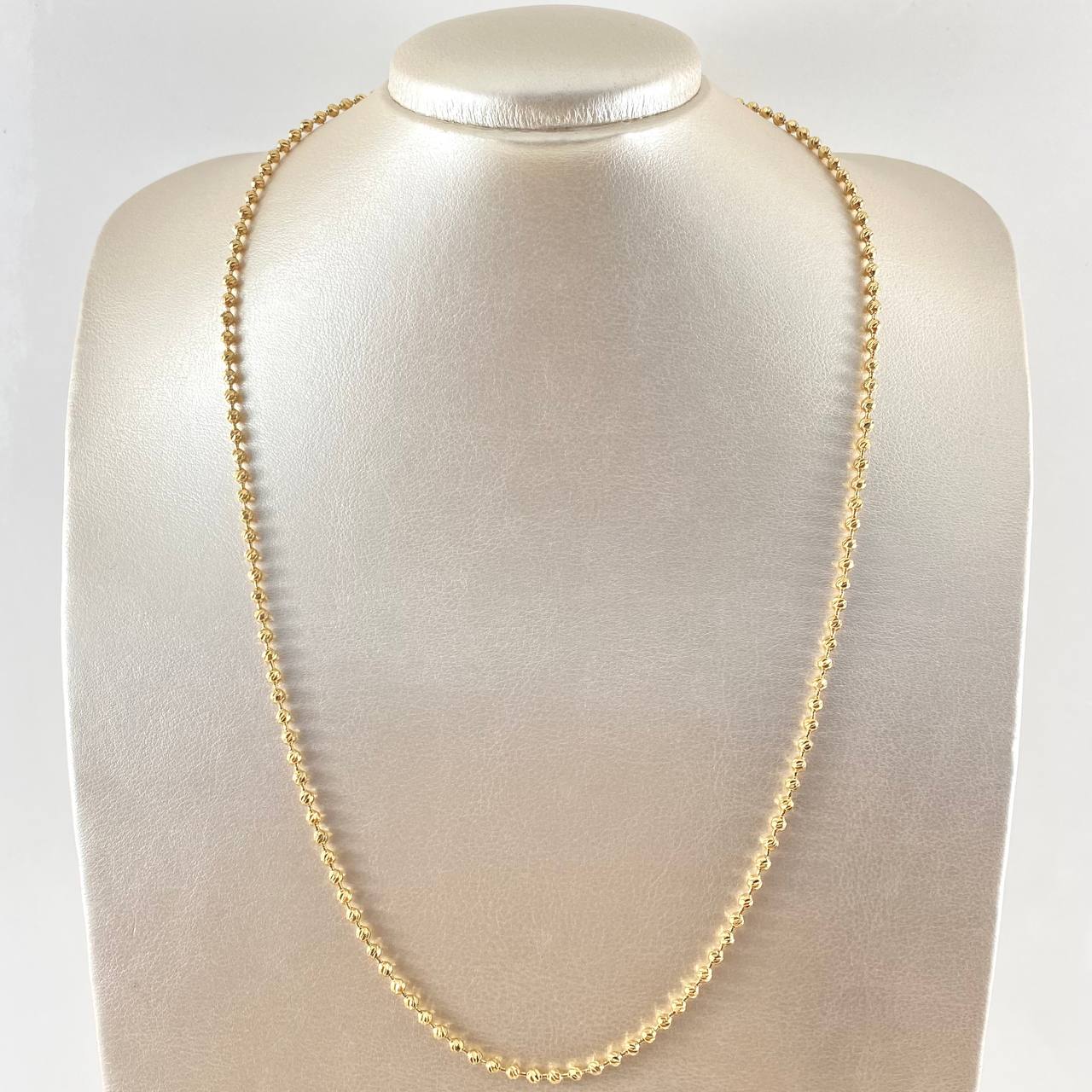 Cadena Militar Diamantada 14.2gr / 50cm / 3mm Oro Amarillo 18K ©
