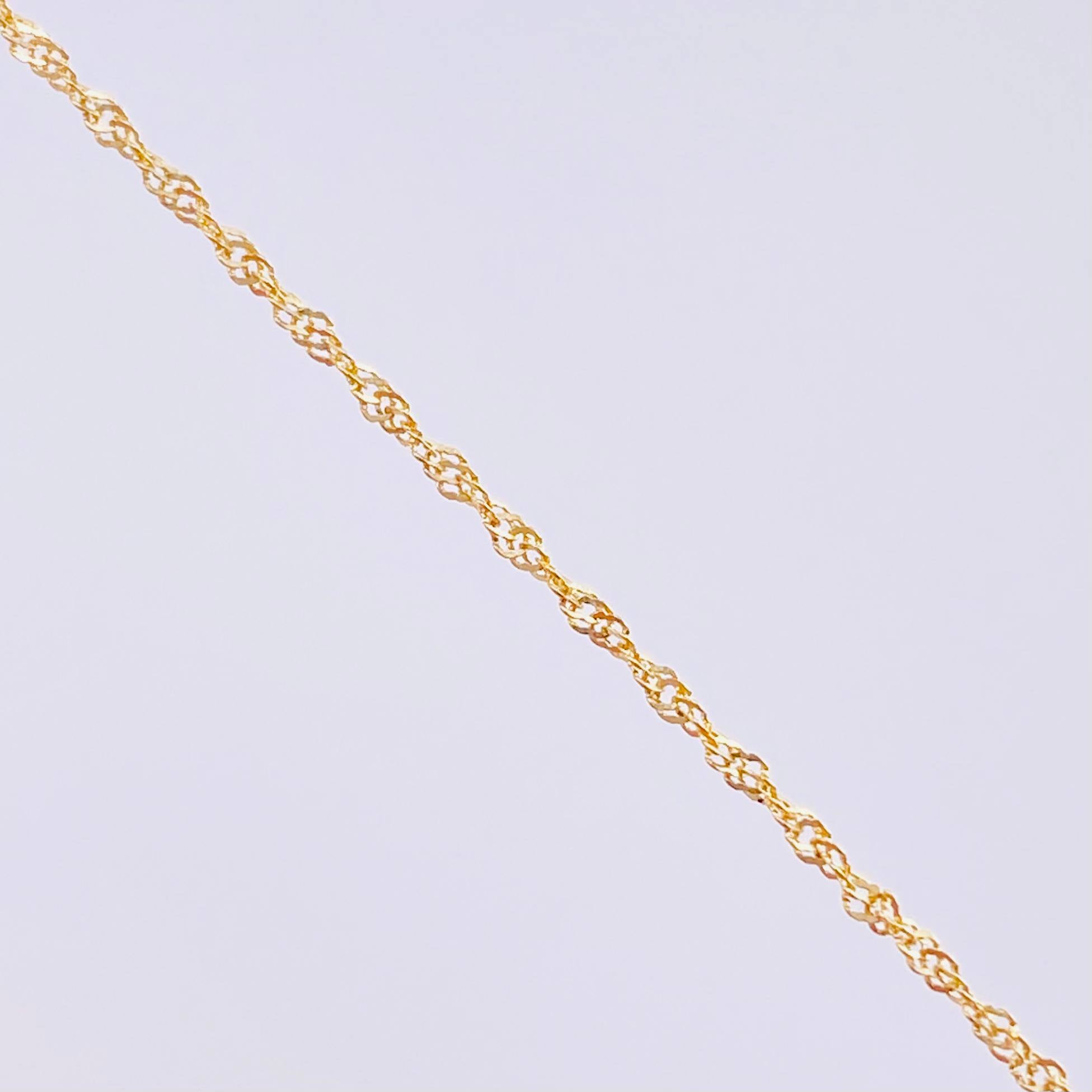 Set Cadena Singapur + Dije Sagrado Corazón / 1.7g / 60cm Oro Amarillo 18K