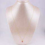 Set Cadena Singapur + Dije Sagrado Corazón / 1.7g / 60cm Oro Amarillo 18K