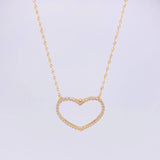Set Cadena Singapur + Dije Silueta Corazón / 2.05g / 60cm Oro Amarillo 18K