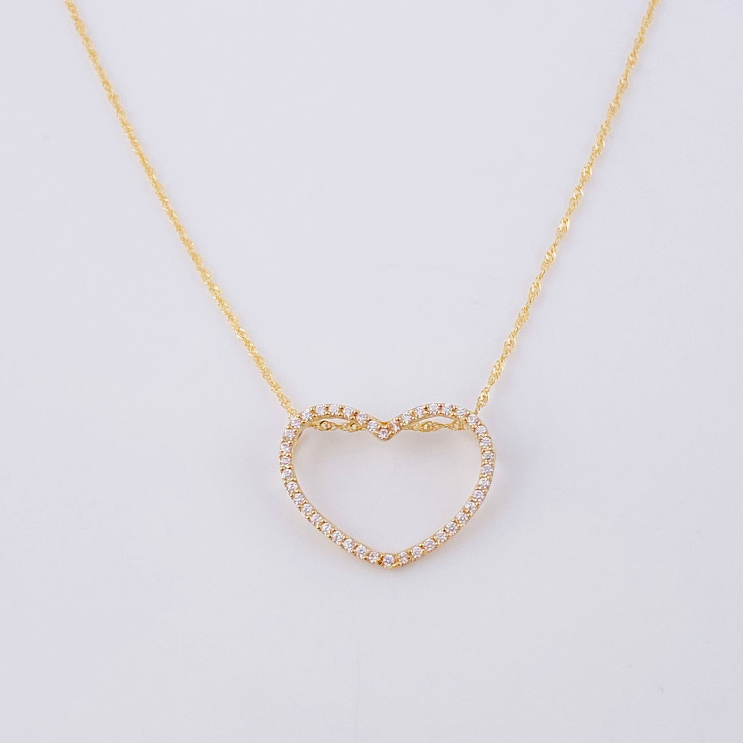 Set Cadena Singapur + Dije Silueta Corazón / 2.05g / 60cm Oro Amarillo 18K