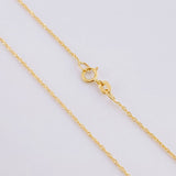 Set Cadena Singapur + Dije Silueta Corazón / 2.05g / 60cm Oro Amarillo 18K