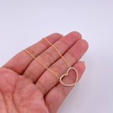 Set Cadena Singapur + Dije Silueta Corazón / 2g / 60cm Oro Amarillo 18K