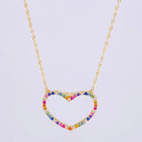 Set Cadena Singapur + Dije Silueta Corazón / 2g / 60cm Oro Amarillo 18K