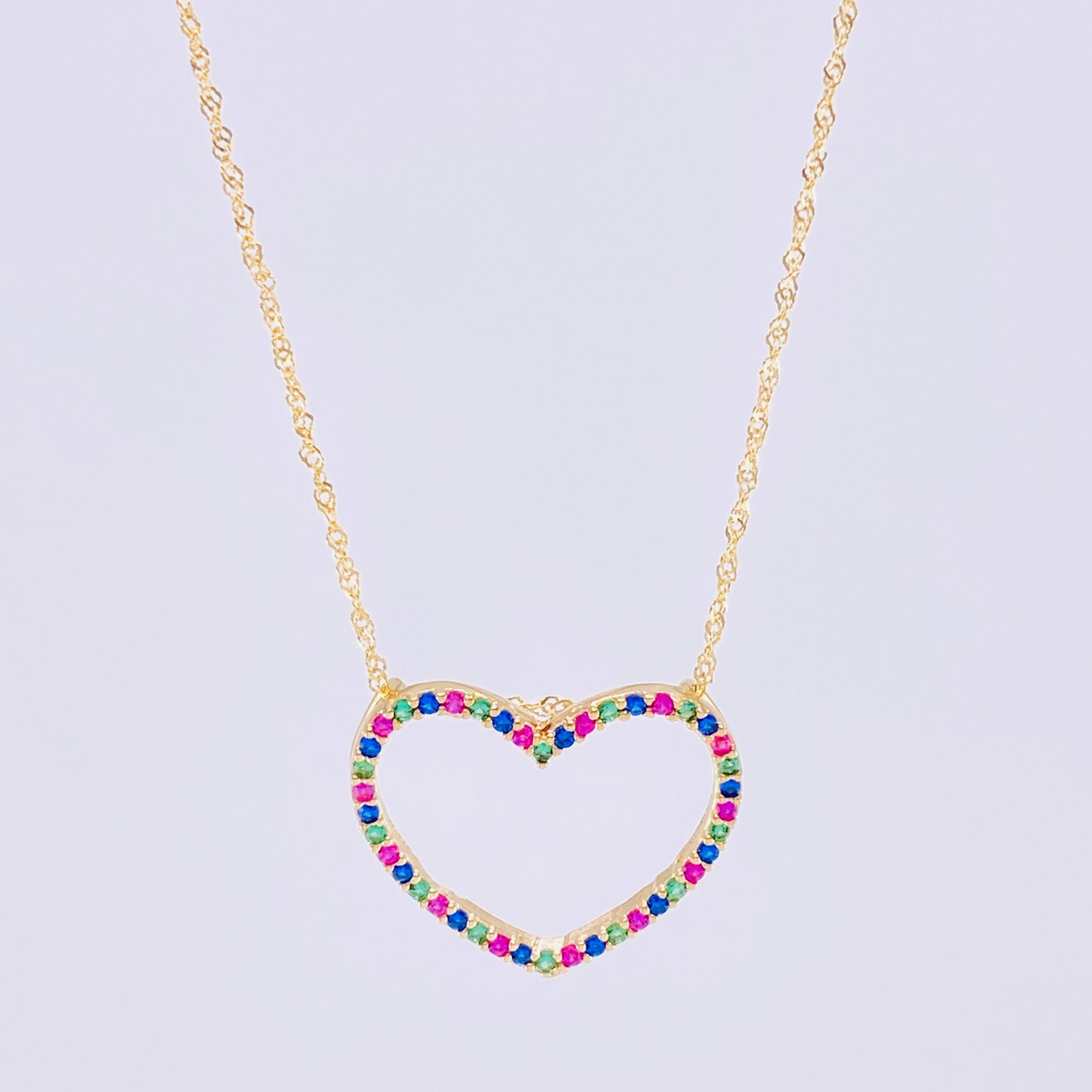 Set Cadena Singapur + Dije Silueta Corazón / 2.05g / 60cm Oro Amarillo 18K