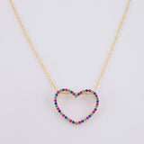 Set Cadena Singapur + Dije Silueta Corazón / 2.05g / 60cm Oro Amarillo 18K