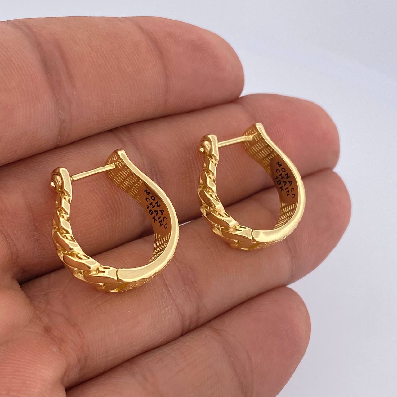 Candongas Cubana Infinito 6.15gr / 2.1cm / Oro Amarillo +4 18K $